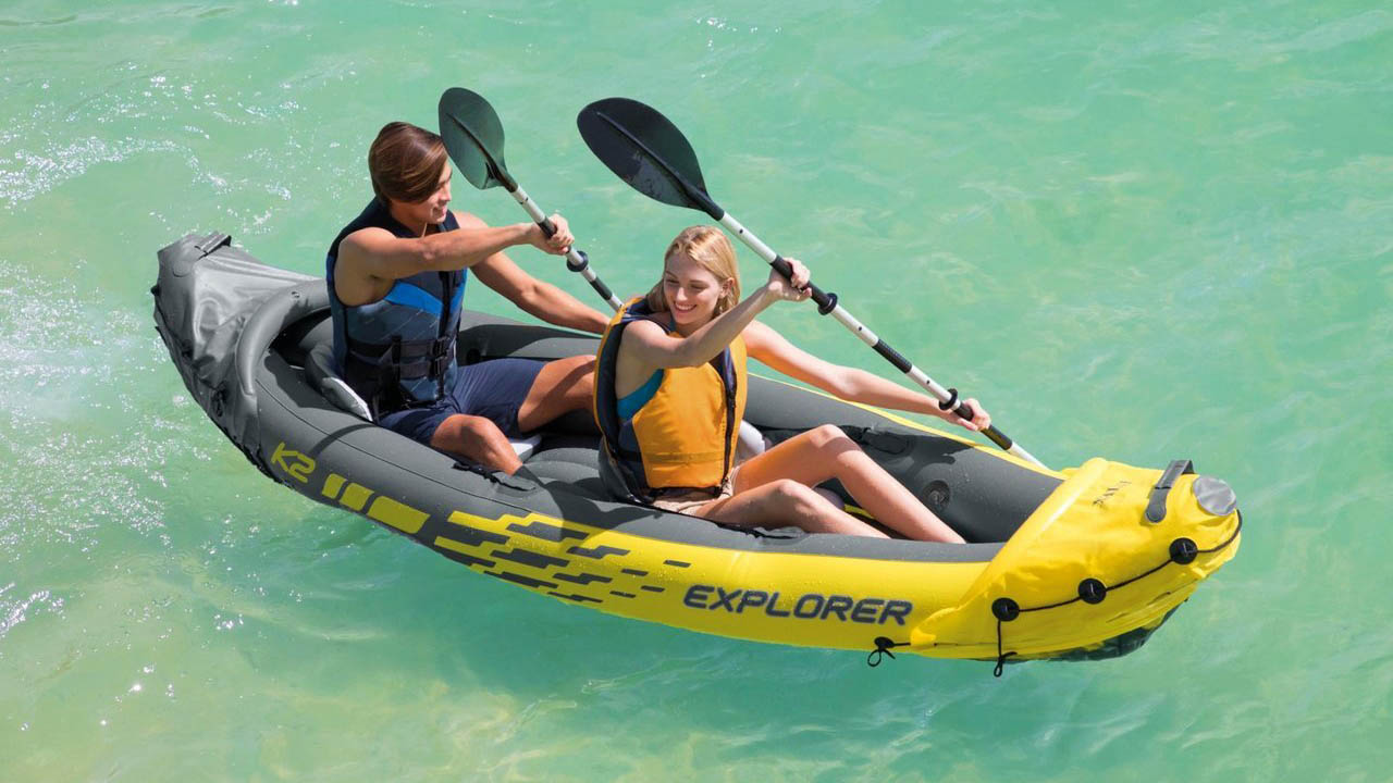 explorer k2 kayaking on water
