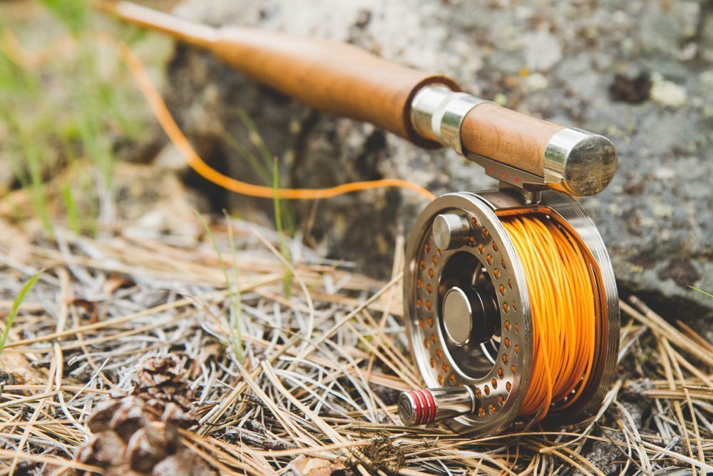 fly fishing rod with reel